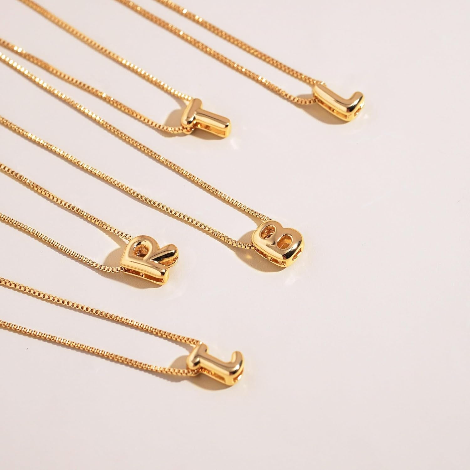 Bubble Gold Letter Necklace for Women, 14K Gold Plated Balloon Initial Necklace, Dainty Gold Necklace for Women, Personalized Bubble Pendant Name Necklace, Fashion Accessories Trendy Jewelry