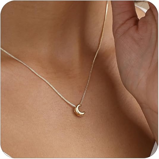 Dainty 14K Gold Plated Bubble Initial Necklace - Personalized Balloon Pendant for Women, Trendy Fashion Accessory